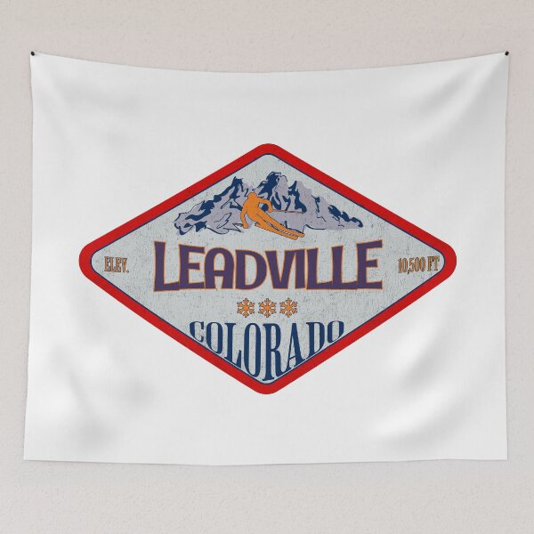Item preview, Leadville Ski Resort, Colorado, Vintage skiing badge design designed and sold by Wanderful-roads.