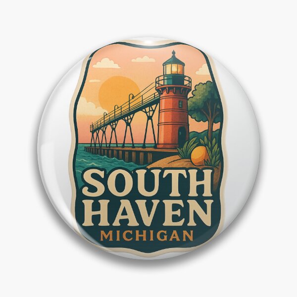 Item preview,  Sunset at South Haven Michigan Pier and Lighthouse designed and sold by Aryabek.