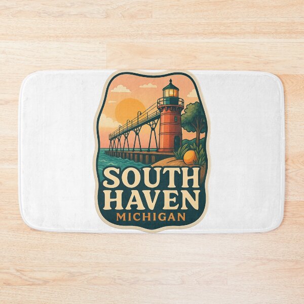 Item preview, Sunset at South Haven Michigan Pier and Lighthouse designed and sold by Aryabek.