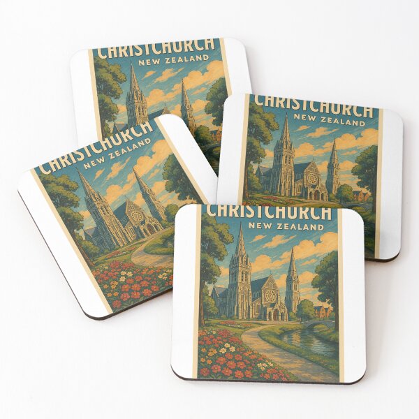 Item preview,  Christchurch Cathedral and Avon River in New Zealand designed and sold by Aryabek.