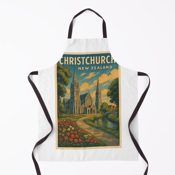Item preview,  Christchurch Cathedral and Avon River in New Zealand designed and sold by Aryabek.