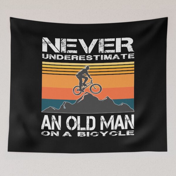 Item preview, Never Underestimate An Old Man On A Bicycle designed and sold by Aminepop.