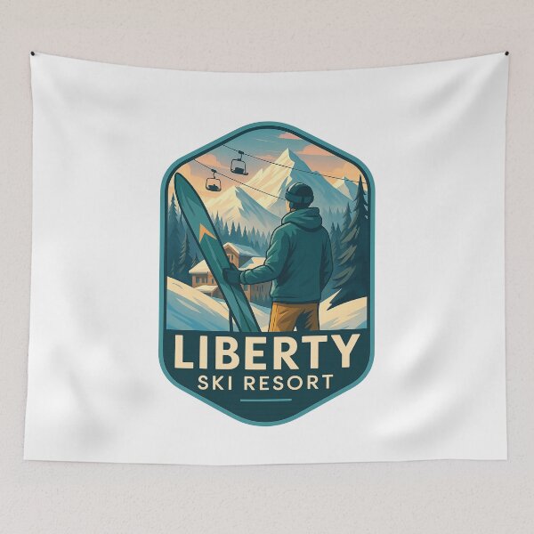 Item preview,  Liberty Ski Resort View of the Appalachian Mountains designed and sold by Aryabek.