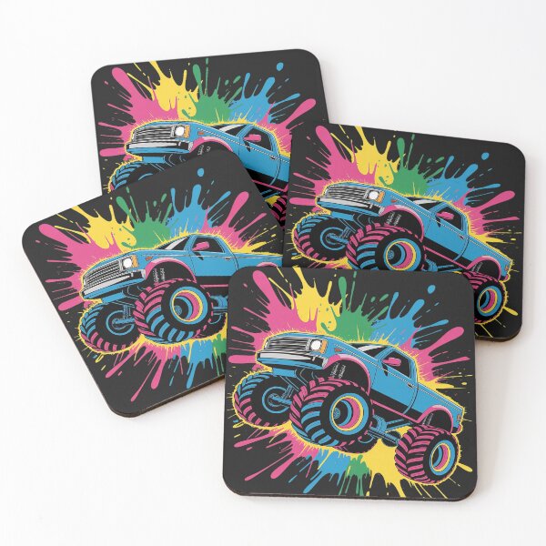 Item preview, Colorful Monster Trucks Graffiti Illustration designed and sold by Eskomeranola.