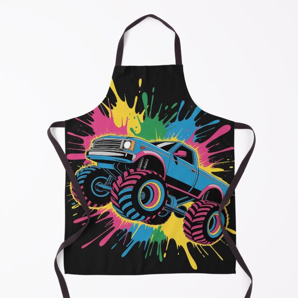 Item preview, Colorful Monster Trucks Graffiti Illustration designed and sold by Eskomeranola.