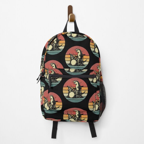 Item preview, Otter Drummer Rock Retro Drummer Sea Otter Playing Drums designed and sold by GeorgeneCharlo.