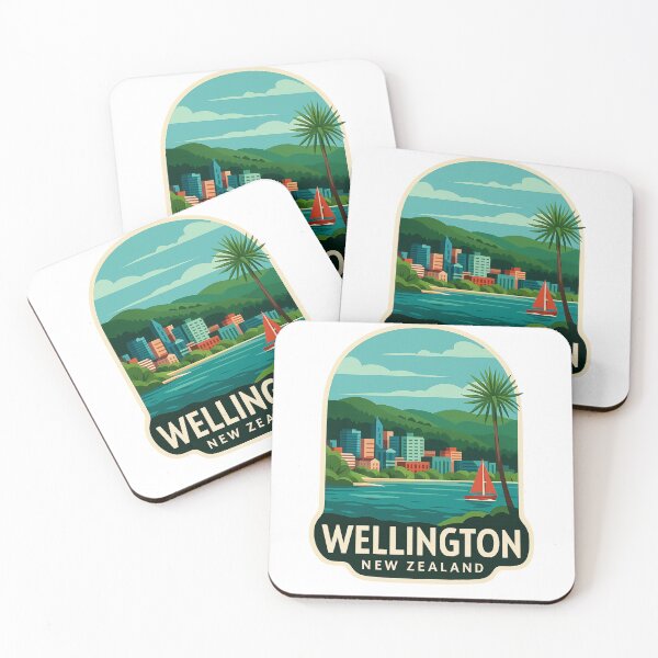 Item preview,  Waterfront and Skyline of Wellington, New Zealand designed and sold by Aryabek.