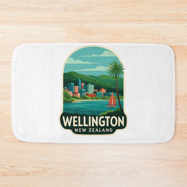 Item preview,  Waterfront and Skyline of Wellington, New Zealand designed and sold by Aryabek.