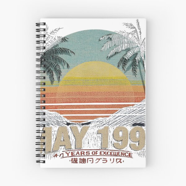 Item preview, Vintage retro sunset with palm trees and textured 90s style. Perfect for anyone born in May 1990. Great design for shirts, stickers and aesthetic gifts. Tap to shop on Redbubble designed and sold by No Heaven.