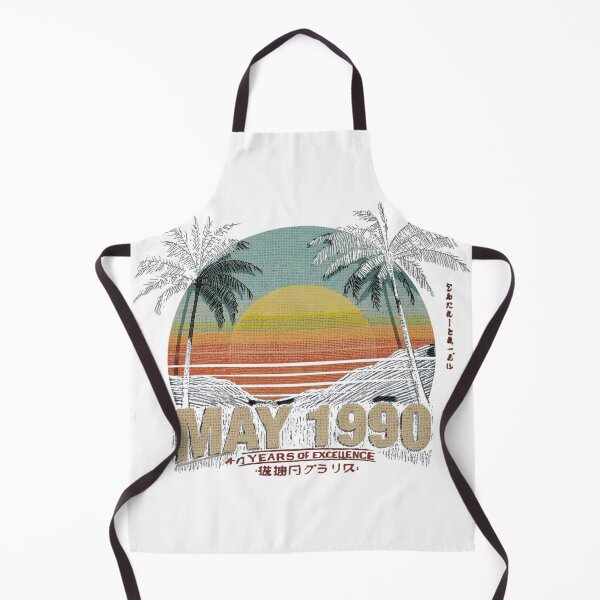 Item preview, Vintage retro sunset with palm trees and textured 90s style. Perfect for anyone born in May 1990. Great design for shirts, stickers and aesthetic gifts. Tap to shop on Redbubble designed and sold by No Heaven.