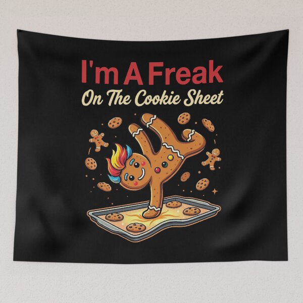 Item preview, I'm A Freak On The Cookie Sheet Funny Gingerbread Man Dancing Christmas Holiday Baking Humor Xmas Baker Gift designed and sold by WhitneyRussel.