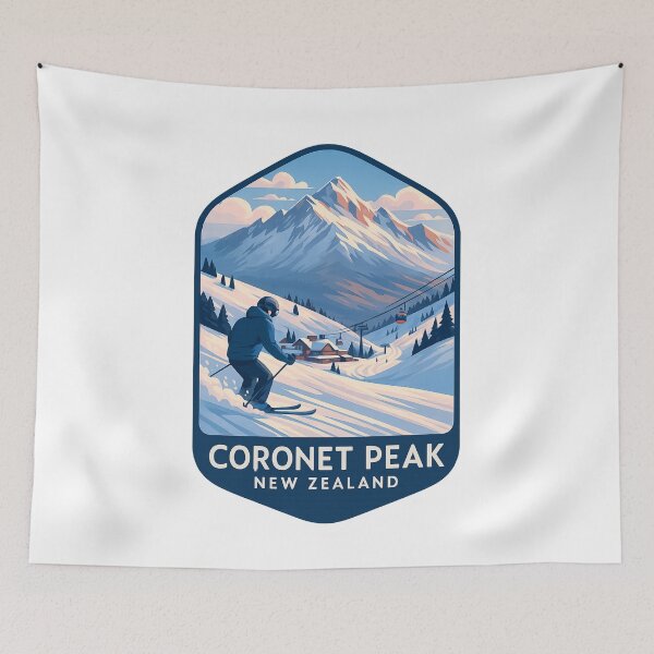 Item preview,  Skiing Adventure at Coronet Peak, Queenstown, New Zealand designed and sold by Aryabek.
