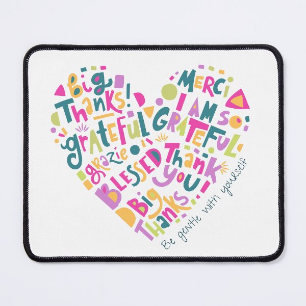 Item preview, Grateful Heart Word Art - Colorful Motivation Self Care Graphic designed and sold by ConfuseLab Alt.