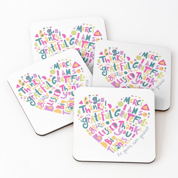 Item preview, Grateful Heart Word Art - Colorful Motivation Self Care Graphic designed and sold by ConfuseLab Alt.