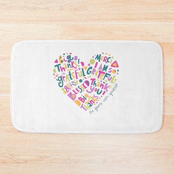 Item preview, Grateful Heart Word Art - Colorful Motivation Self Care Graphic designed and sold by ConfuseLab Alt.