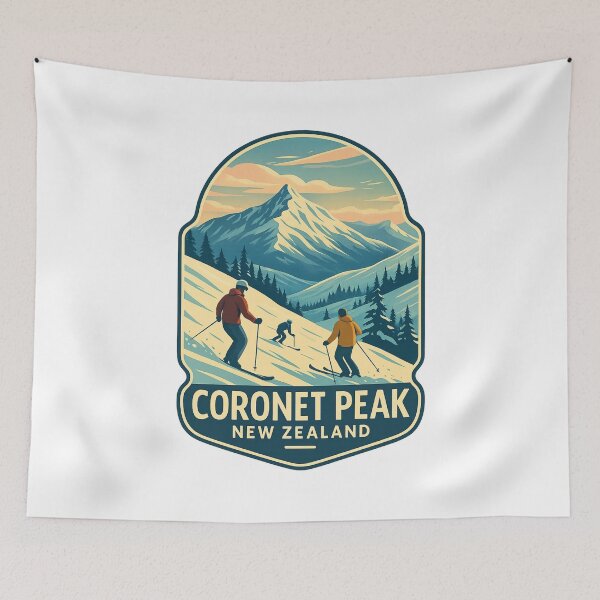 Item preview,  Family Skiing at Coronet Peak, Queenstown, New Zealand designed and sold by Aryabek.