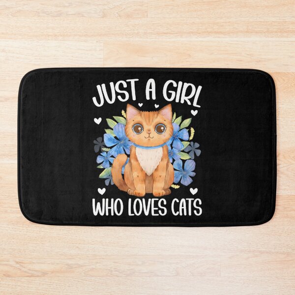 Item preview, Just A Girl Who Loves Cats Women Pet Lover Cute Cat Girls designed and sold by TaraLiliana.
