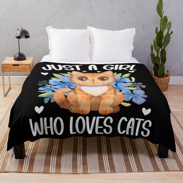Item preview, Just A Girl Who Loves Cats Women Pet Lover Cute Cat Girls designed and sold by TaraLiliana.