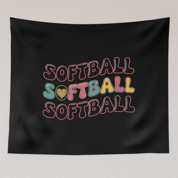 Item preview, Groovy Love Heart Softball Player designed and sold by DianaStantzo.