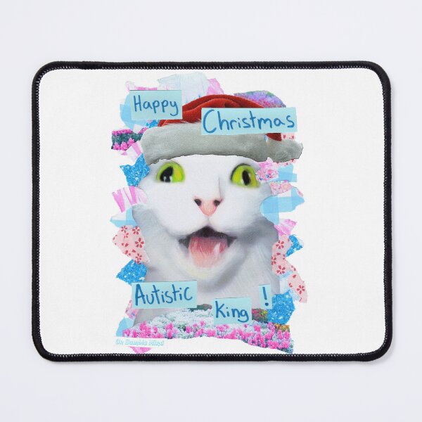 Item preview, Happy christmas autistic king! | Silly cat meme collage style christmas card designed and sold by OnBambisMind.