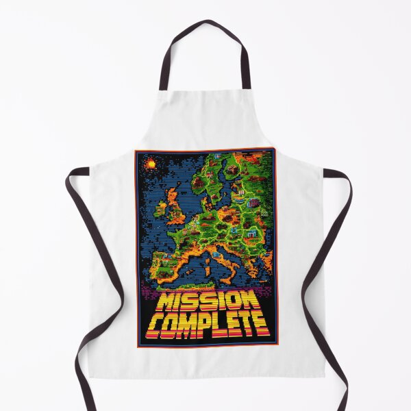 Item preview, Dark pixelated Europe map mission complete screen graphic designed and sold by Piotrek0001.