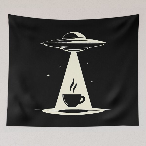 Item preview, Ufo Coffee Abduction - Minimalist Vector Art designed and sold by ToriCarylon.