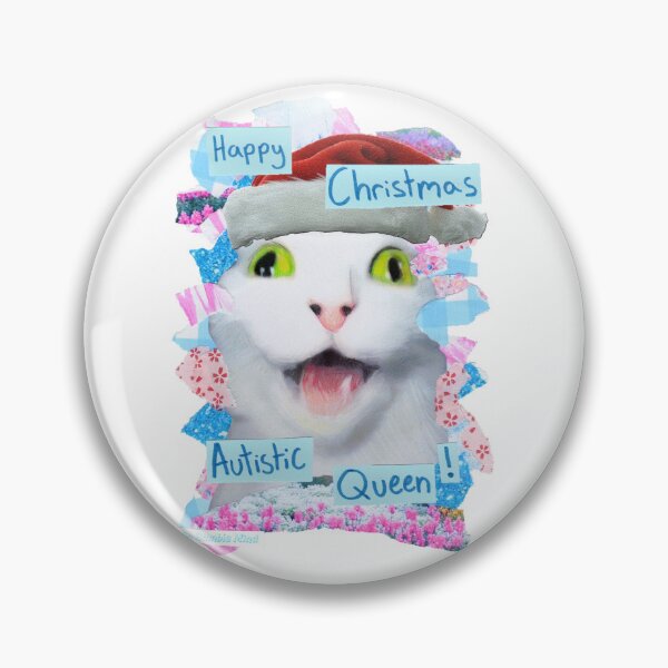 Item preview, Happy christmas autistic Queen! | Silly cat meme collage style christmas card designed and sold by OnBambisMind.
