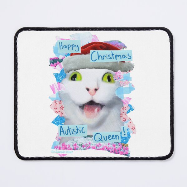 Item preview, Happy christmas autistic Queen! | Silly cat meme collage style christmas card designed and sold by OnBambisMind.
