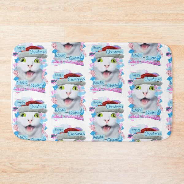 Item preview, Happy christmas autistic Queen! | Silly cat meme collage style christmas card designed and sold by OnBambisMind.