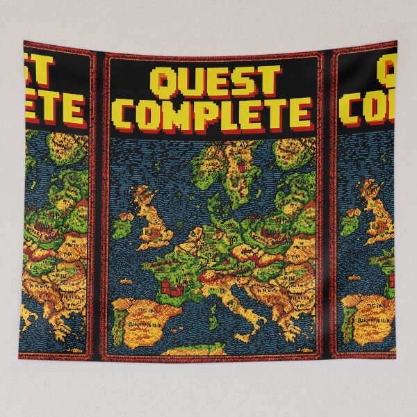 Item preview, Medieval style pixel map quest complete adventure screen designed and sold by Piotrek0001.