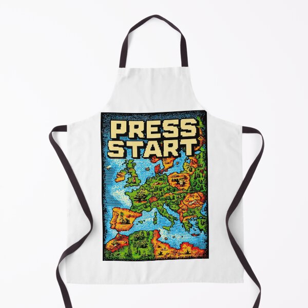 Item preview, Bright blue ocean map press start arcade screen designed and sold by Piotrek0001.