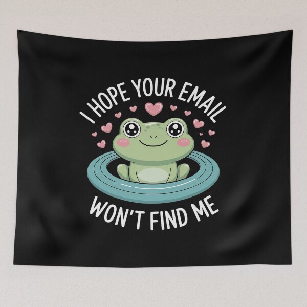 Item preview, I Hope Your Email Won't Find Me Frog designed and sold by CultureSpec.