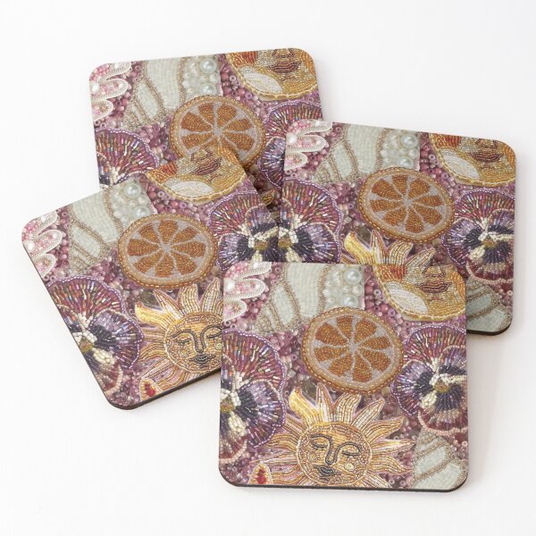 Item preview, Pink Bead Art – Soft Textured Mosaic Design designed and sold by studiophie.