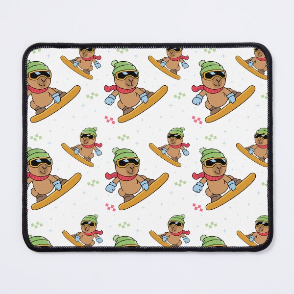 Item preview, Chill Capybara Snowboard Seamless Pattern Tee designed and sold by RadenMasT.
