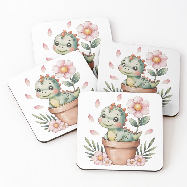 Item preview, Cute Dino in Flower Pot designed and sold by naragon4289.