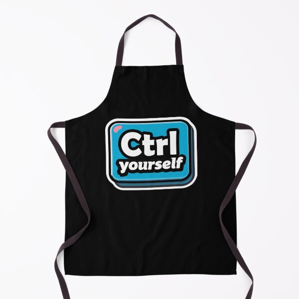 Item preview, Blue Keyboard Button — “Ctrl Yourself” designed and sold by SleekLineSketches.