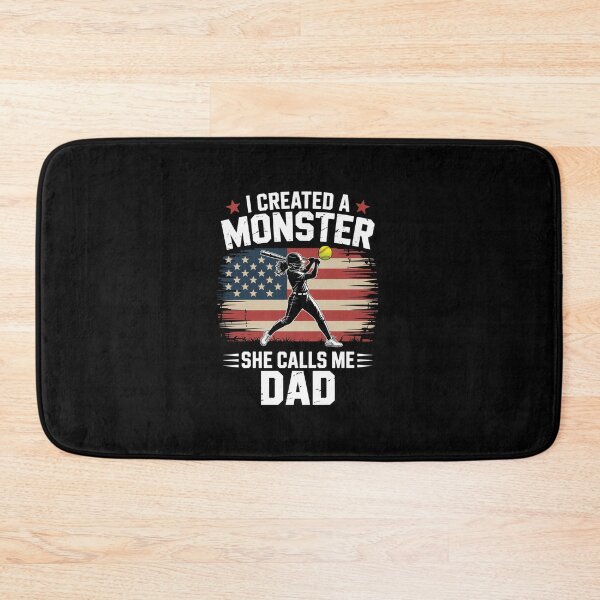 Item preview, I Created A Monster She Calls Me Dad Softball Father'S Day designed and sold by DianaStantzo.