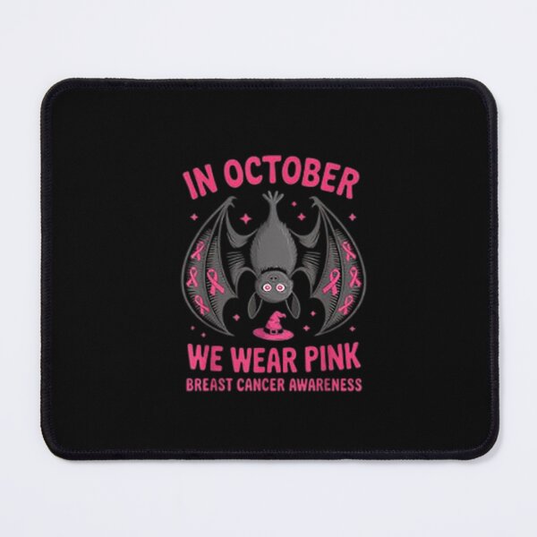 Item preview, We Wear Pink in October Breast Cancer Bat Women Halloween designed and sold by HollyBellArtSte.