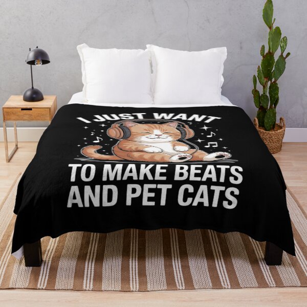 Item preview, I Just Want to Make Beats Pet Cats Cat Lover Music Producer designed and sold by CultureSpec.