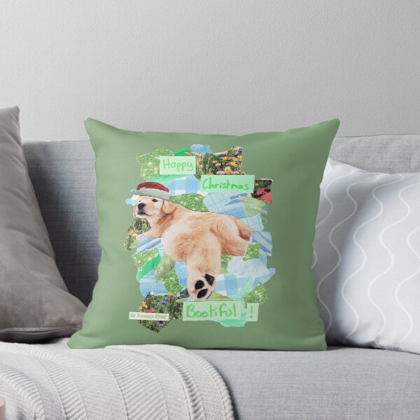 Item preview, Happy Christmas Bootiful! | Cute silly labrador puppy christmas collage design designed and sold by OnBambisMind.