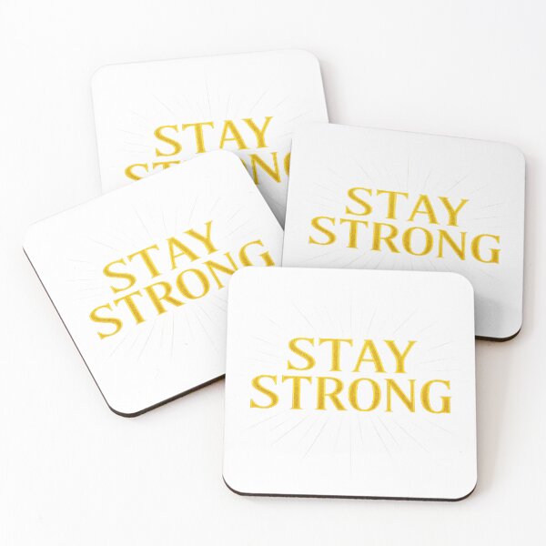 Item preview, Stay Strong Motivational Neon Glow Typography designed and sold by HiteshArt111.