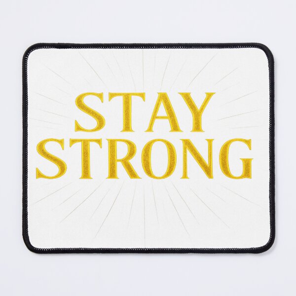Item preview, Stay Strong Motivational Neon Glow Typography designed and sold by HiteshArt111.
