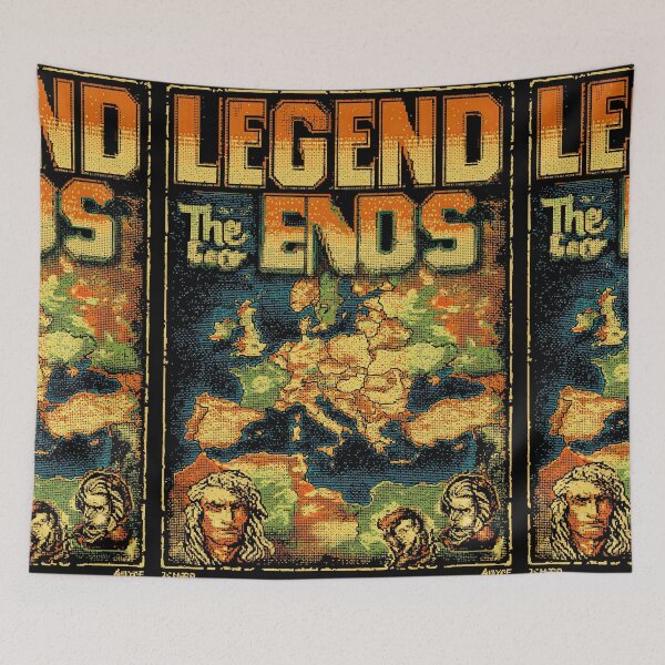 Item preview, Gritty pixel art map title the legend ends designed and sold by Piotrek0001.