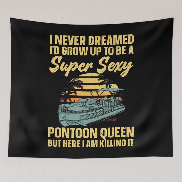 Item preview, Funny Pontoon Queen Art For Women Girls Lake Pontoon Boat designed and sold by ToriCarylon.