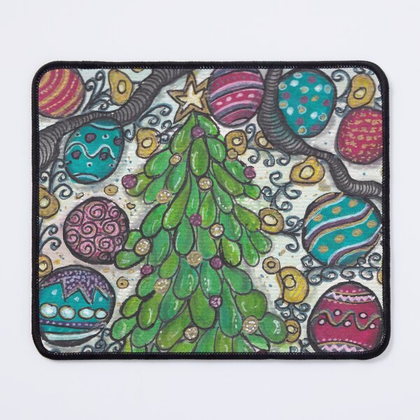 Item preview, Christmas Tree and Ornaments | Watercolor Reverse Coloring & Doodle Details designed and sold by ColorWander.