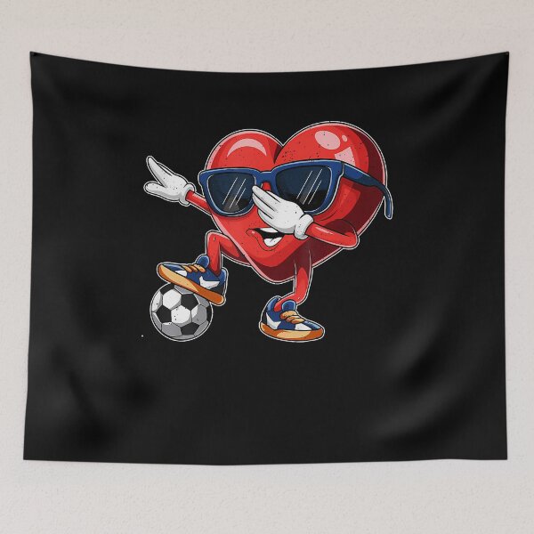 Item preview, Valentine's Day Heart Dabbing Heart Player Soccer Boys Girl designed and sold by LeanneSandra.