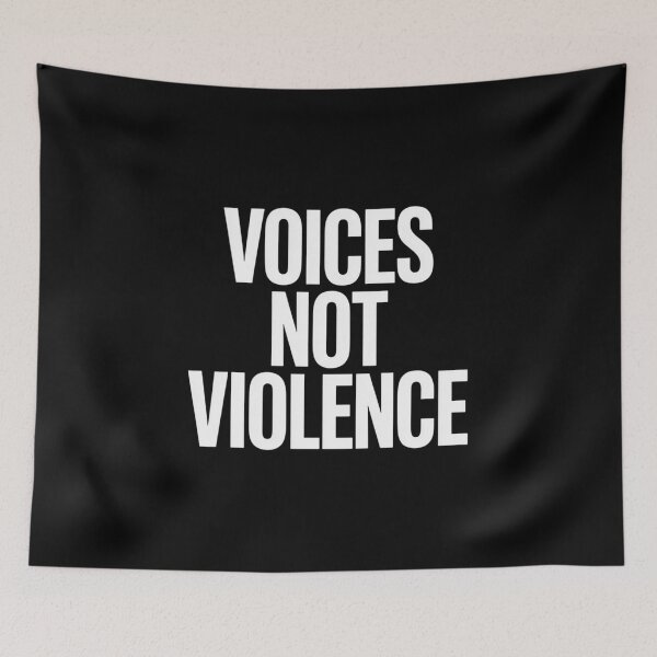 Item preview, Voices Not Violence Peace Quote designed and sold by khorbiasieno.