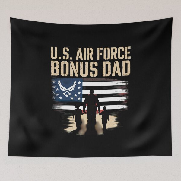 Item preview, USA American Flag Proud To Be An Air Force Bonus Dad Women Men designed and sold by IhanVaanMaArt.