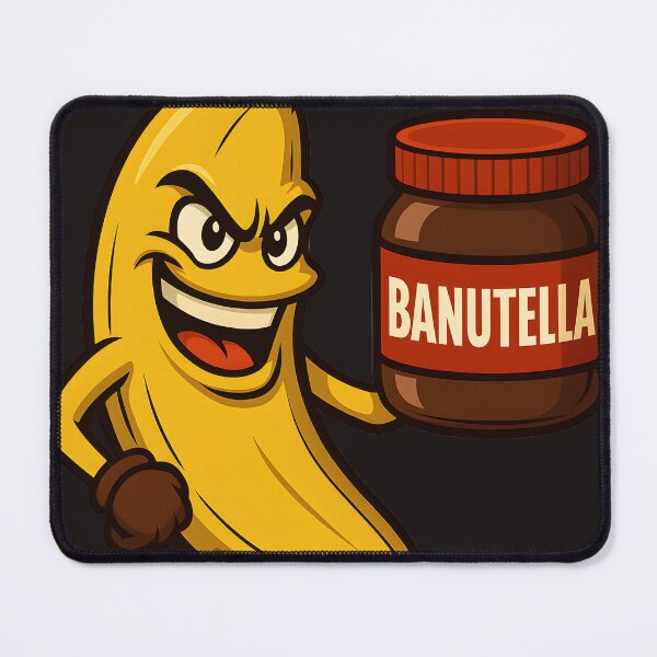 Item preview, Banutella Banana – Funny Chocolate Spread Cartoon Character designed and sold by WinkWild.