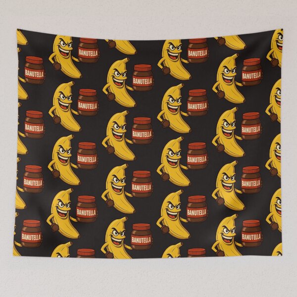 Item preview, Banutella Banana – Funny Chocolate Spread Cartoon Character designed and sold by WinkWild.